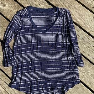 Merona 3/4 sleeve v-neck, navy